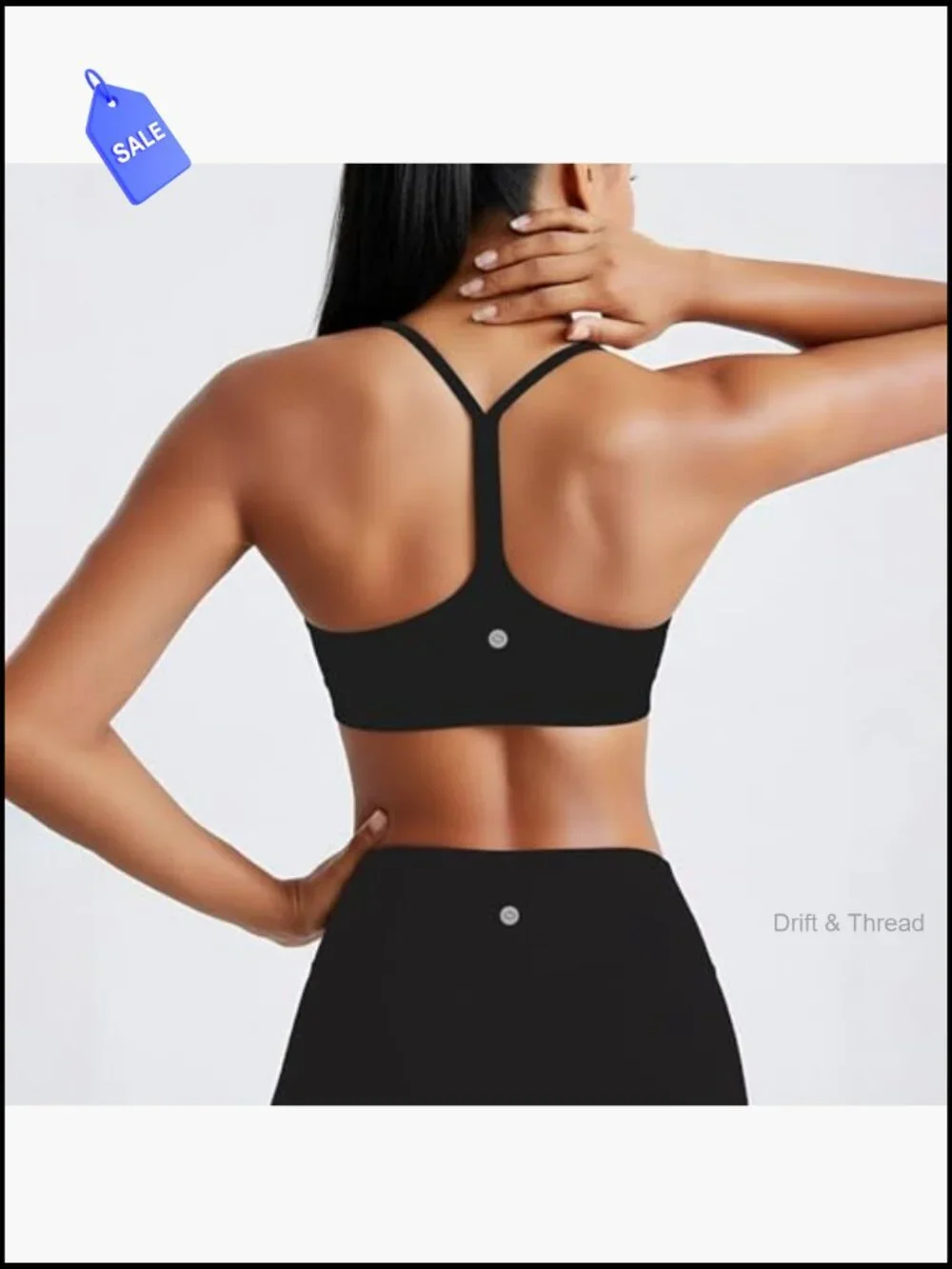Racerback Y-Back Sports Bra Medium Support Padded Low Impact Yoga Pilates Gym